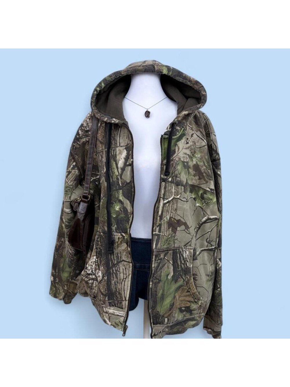 camo grunge zip hoodie sweatshirt